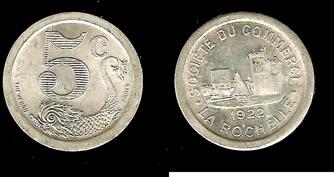 La Rochelle (Charente-Maritime) 5 centimes 1922 BU